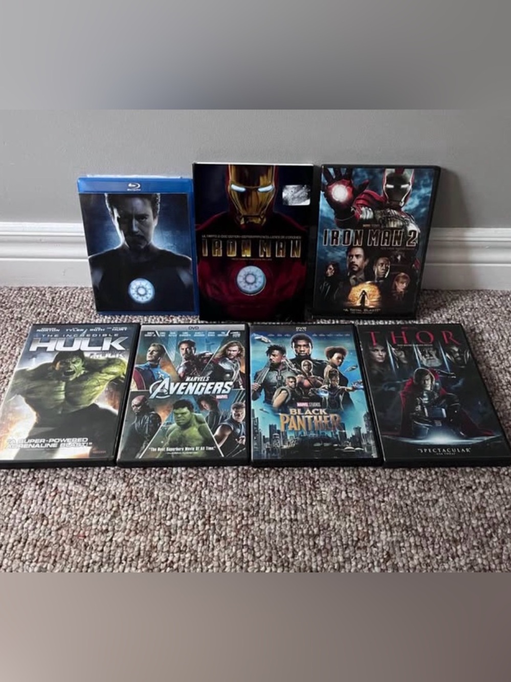 Marvel Movies Lot of 7 Like New